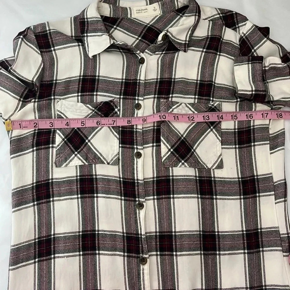 Maurices plaid button down duster shirt size small. - Picture 8 of 10